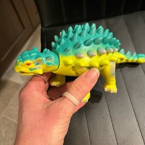 Vibrant Green and Yellow Reptile Toy